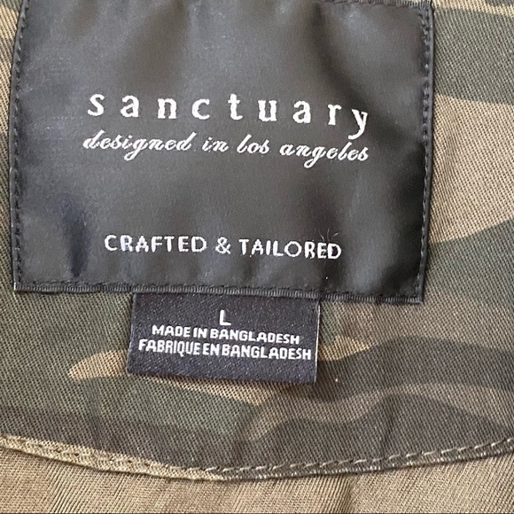 Sanctuary Camo Fray‎ Hem Utility Jacket - Picture 12 of 12